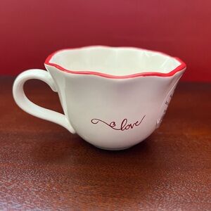 NWT Threshold Red and White “Love” Espresso Cup, 4.5 oz - Perfect Valentine!